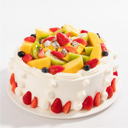 【热销50w+】浪漫果纷水果生日蛋糕，5种新鲜水果x绵软蛋糕胚。（今日特惠） 商品图0