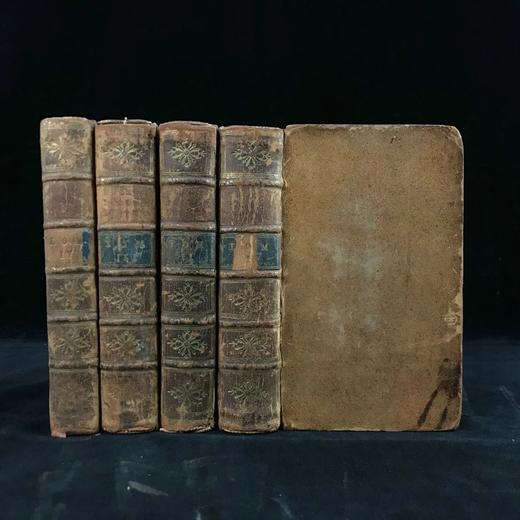 【法语】1759年 著名历史学家罗林《书信论》（全4卷） 1幅版画插图 全真皮精装64开 商品图0