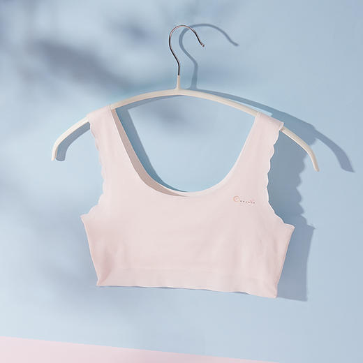 都市丽人少女优选一阶100支莫代尔随意裁内衣超薄款背心式少女文胸无钢圈无排扣BB36Q1 商品图1