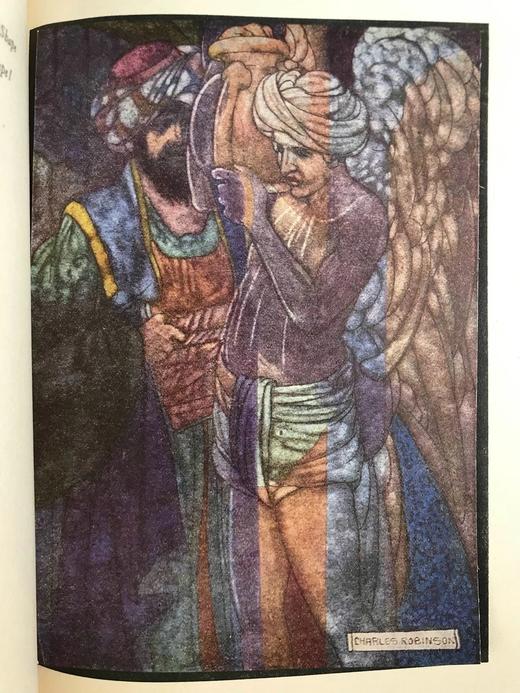 约20世纪早期 鲁拜集 罗宾逊4幅精美彩色插图 真皮精装16开 商品图6