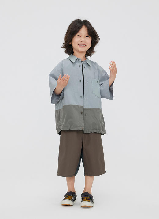 jnby  23年秋款  全棉撞色短袖衬衣  1N7213630 商品图7