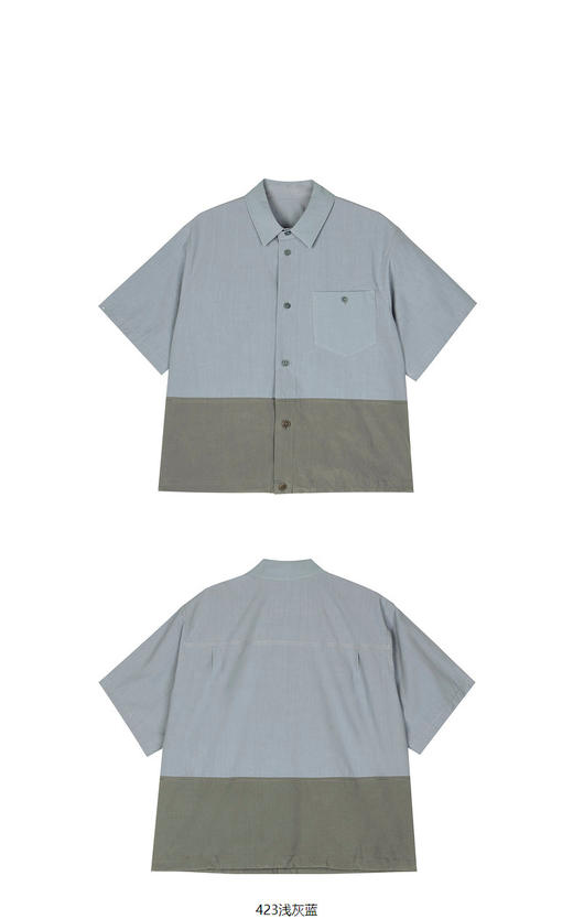 jnby  23年秋款  全棉撞色短袖衬衣  1N7213630 商品图8