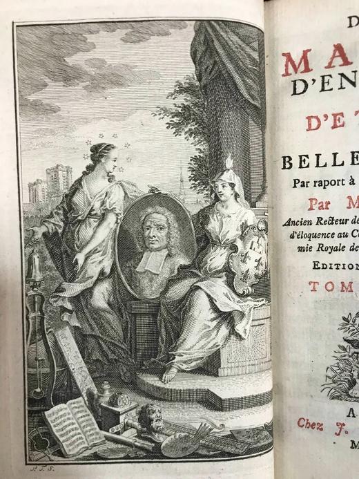 【法语】1759年 著名历史学家罗林《书信论》（全4卷） 1幅版画插图 全真皮精装64开 商品图2