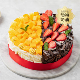 【口碑推荐】芒芒寻莓蛋糕，用新鲜还原双拼滋味（北京幸福西饼蛋糕）