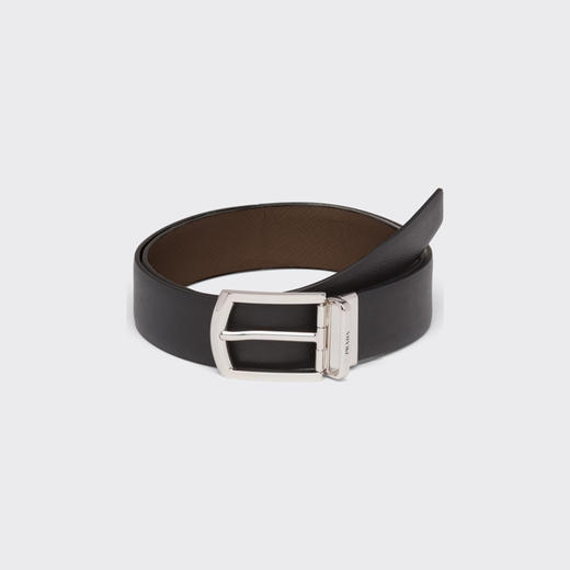 【二】PRADA 普拉达 男士双面 Saffiano 皮革腰带 黑色 2CC468 053 F00XF 商品图0