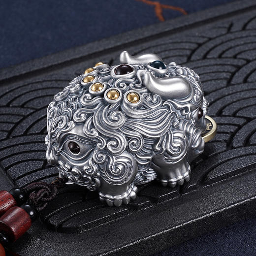 子佩集S999银【双头貔貅】手把件【BJ001171】纯银2306 商品图7