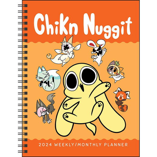 Chikn Nuggit 2024年周历月历计划表 英文原版 12-Month 2024 Weekly/Monthly Planner Calendar 商品图0