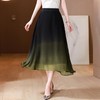 夏新款百搭，高腰中长渐变色雪纺裙中老年大码半身裙KQL-435H5361 商品缩略图1
