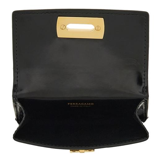【特价商品不退不换】FERRAGAMO 菲拉格慕 卡包女  0760662-001 黑色.牛皮革（暂无品牌物料包装） 商品图2