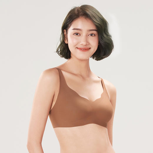 都市丽人Vbra泳布零感内衣薄款3/4杯无钢圈二排扣新年本命年红品LB36N3 商品图1