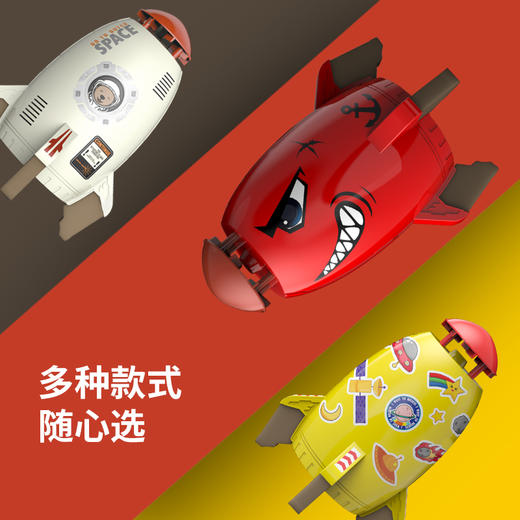 【水压喷射 一飞冲天】飞天喷水小火箭 太空火箭洒水器儿童旋转飞天戏水玩具 户外水压升空喷水器 商品图5