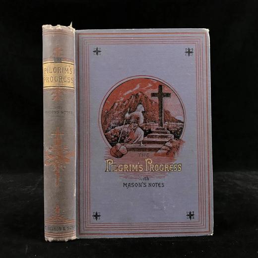 1889年 班扬《天路历程》 8幅插图 漆布精装32开 商品图0