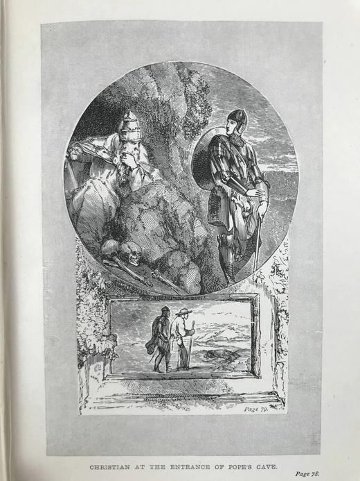 1889年 班扬《天路历程》 8幅插图 漆布精装32开 商品图7