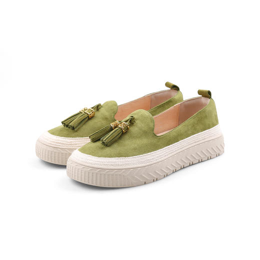 Safiya/索菲娅2023秋季新品闲适假日风休闲流苏透气软底深口渔夫鞋 SF33112428 商品图7