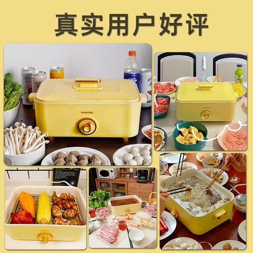 大宇DAEWOO 电火锅多功能锅 料理锅 一体式家用锅热炒锅电煮蒸煮锅涮煮泡面锅不粘涂层锅 S13【伊藤优选302401】 商品图0