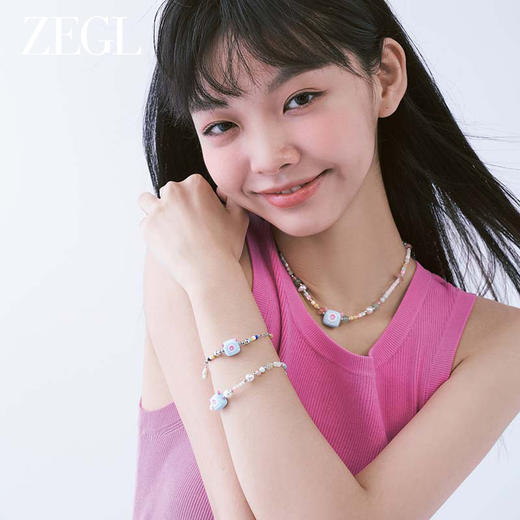 ZEGL设计师小怪兽彩色串珠多巴胺手链女轻奢小众精致可爱夏季手饰 商品图4