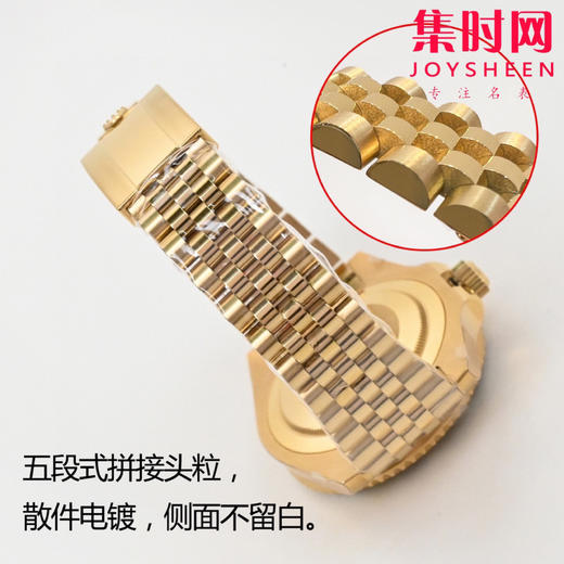 新款劳力士EW格林尼治型系列 新配色黄金款 男士机械腕表 商品图6