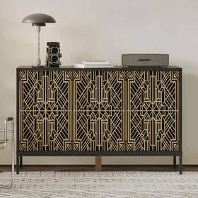 喜梦宝餐边柜欧式花纹餐边柜家用现代简约储物柜茶水柜