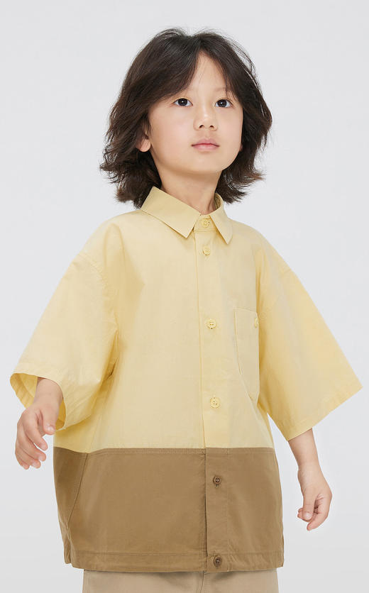 jnby  23年秋款  全棉撞色短袖衬衣  1N7213630 商品图3