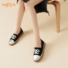 Safiya/索菲娅2023年秋季新品小香风金属色拼色休闲百搭草编软底渔夫鞋SF33112456 商品缩略图3