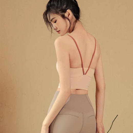 【人气爆款】跃牌【周游世界系列】防震聚拢性感吊带瑜伽背心ZY1387 商品图3