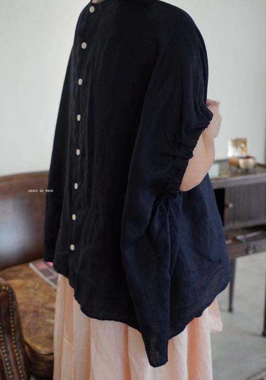 5折(g)2色前后两穿麻质上衣 商品图4