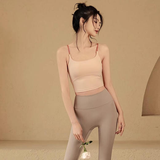 【人气爆款】跃牌【周游世界系列】防震聚拢性感吊带瑜伽背心ZY1387 商品图1