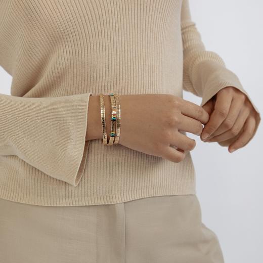 北京仓｜Shashi-TILU BRACELET SET-双层 金色 手链［美国设计师］ 商品图1