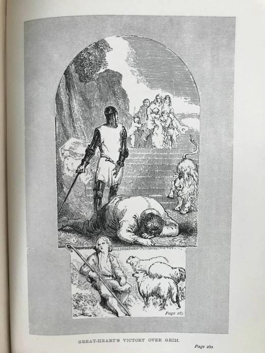 1889年 班扬《天路历程》 8幅插图 漆布精装32开 商品图5