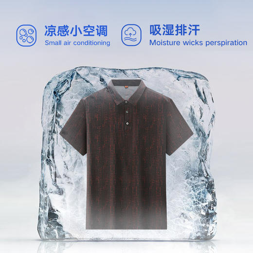 【桑蚕丝】【DWP】大依优型大码高品质短袖Polo衫翻领加肥加大男士大号弹力透气舒适 商品图2