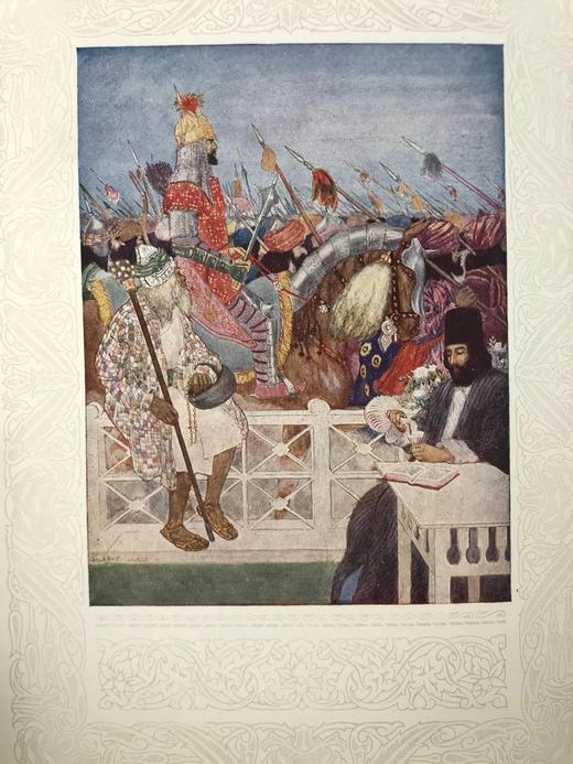 1909年 鲁拜集 吉尔伯特16幅彩色插图 布面精装16开 商品图14