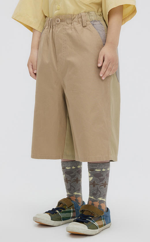 jnby   23年秋款  全棉撞色宽松直筒中裤  1N7E13620 商品图3