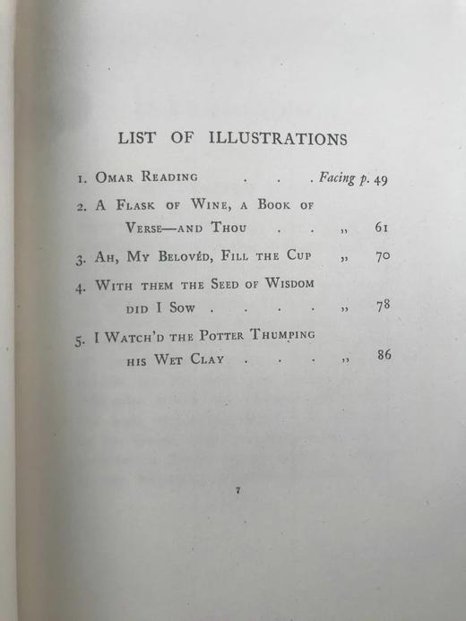 1906年 鲁拜集 布朗温5幅彩色插图 布面精装16开 商品图4