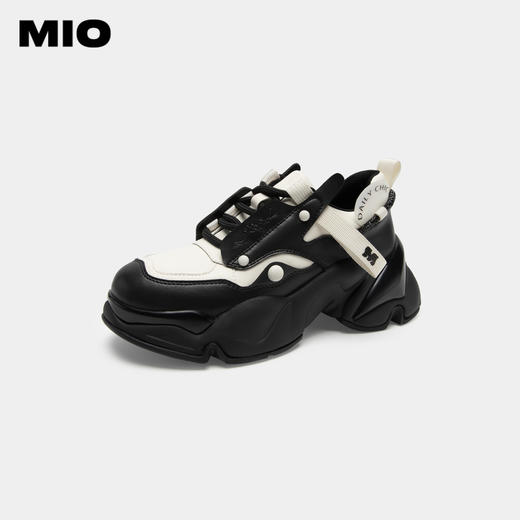MIO米奥春季圆头高跟复古街潮运动老爹鞋舒适厚底炫酷休闲鞋女鞋M234536470 商品图0