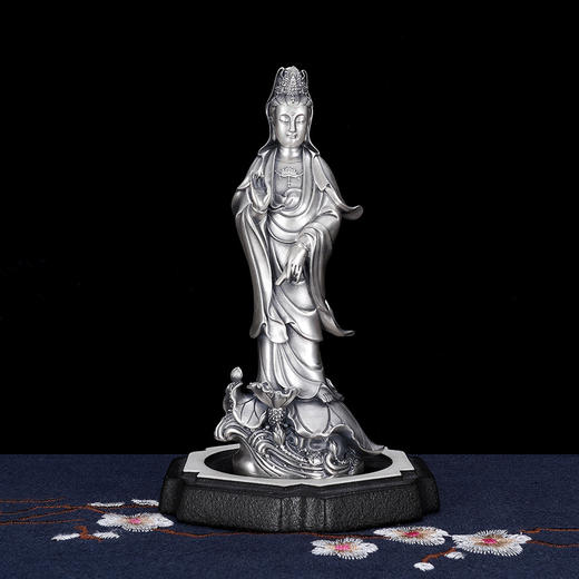 子佩集S999银【立莲观音】摆件【MYA4017】纯银2306 商品图3