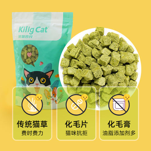 kiligcat冻干猫草粒50g\100g 0添加猫咪零食小方块化毛球【清仓中】 商品图2