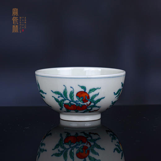 青花斗彩五果蹲式杯 商品图0