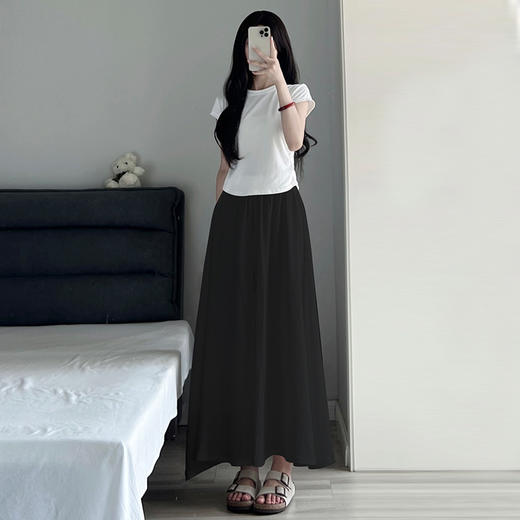 冰丝褶皱裙裤女夏，百褶a字半身休闲百搭高腰垂感阔腿裙裤，让你时尚百搭又舒适自如，轻松穿出优雅自信！ 商品图3