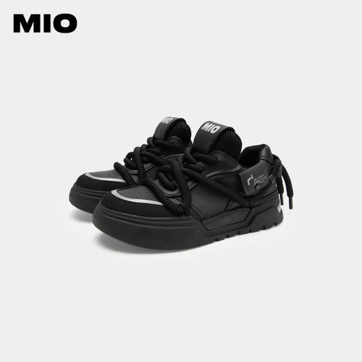 MIO米奥春季中跟酷感厚底时尚休闲鞋潮流绑缚街头运动鞋女鞋M234535969 商品图3
