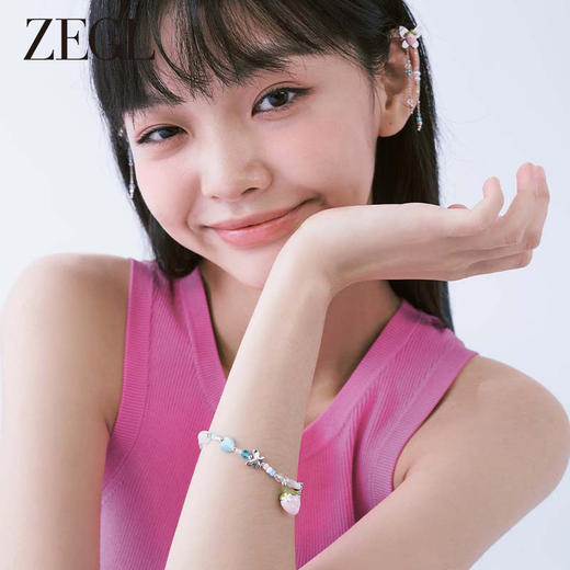 ZEGL设计师草莓小彩串彩色串珠手链女轻奢小众精致可爱多巴胺手饰 商品图3