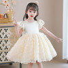 ST-HP338女童礼服裙夏季新款儿童表演礼服纱裙洋气小女孩泡泡袖蓬蓬裙 商品缩略图2