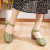 夏新款中老年真皮妈妈鞋凉鞋镂空雕WZ7732 商品缩略图3