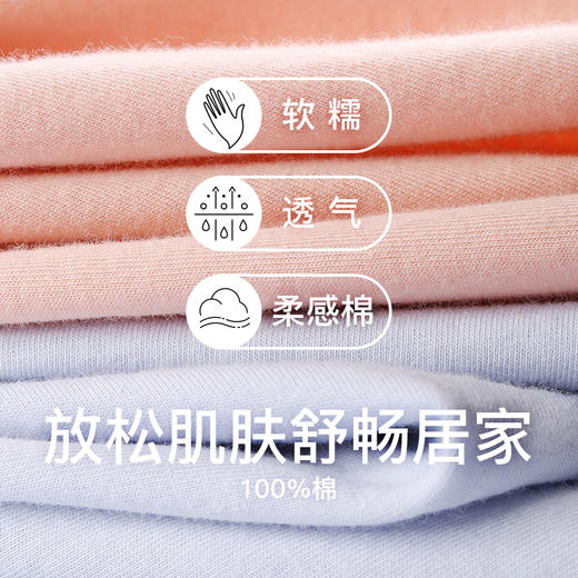 I'd爱帝精梳纯棉夏季薄款卡通字母印花家居睡裙 商品图3