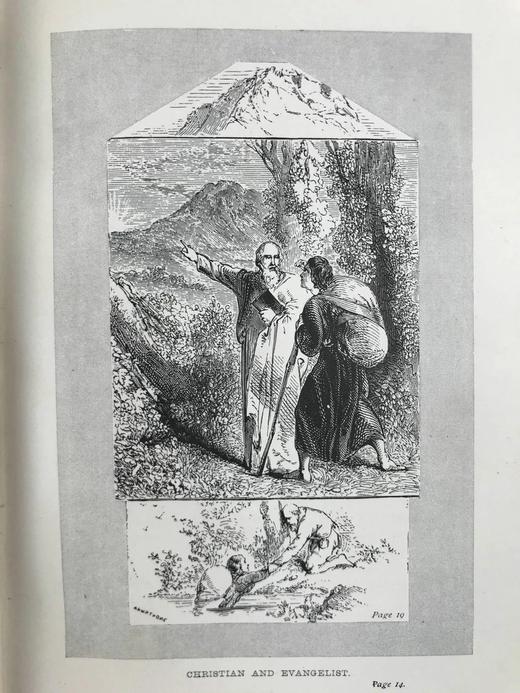 1889年 班扬《天路历程》 8幅插图 漆布精装32开 商品图10