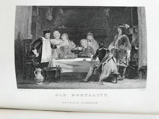 1871年 司各特《清教徒》 约7幅版画插图 漆布精装32开 商品图2