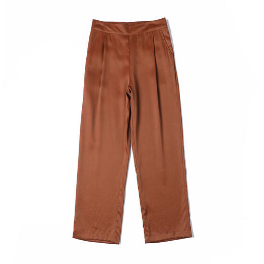 OYG 23E076真丝哈伦裤桑蚕丝九分裤高腰显瘦垂感裤 商品图4