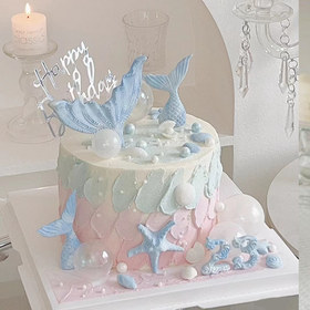 【人鱼尾巴】- 生日蛋糕 - 女生蛋糕