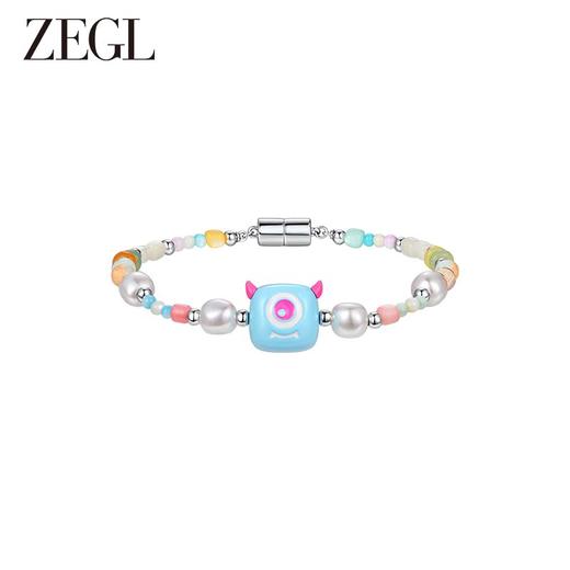 ZEGL设计师小怪兽彩色串珠多巴胺手链女轻奢小众精致可爱夏季手饰 商品图1