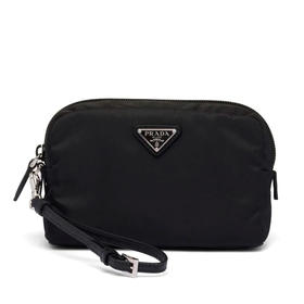 【三】PRADA 普拉达 女士 Re-Nylon 再生尼龙珐琅金属三角形徽标手包 黑色 1NS021 R067 F0002