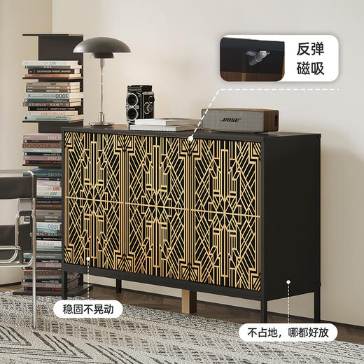 喜梦宝餐边柜欧式花纹餐边柜家用现代简约储物柜茶水柜 商品图3